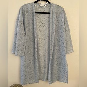 Blue camisole with tiny flowers.
